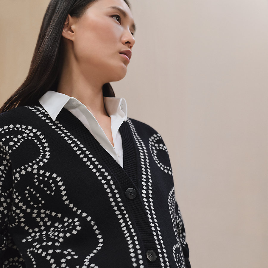 カーディガン 刺繍入りニット 《ブリッド・ドゥ・ガラ》 | Hermès  