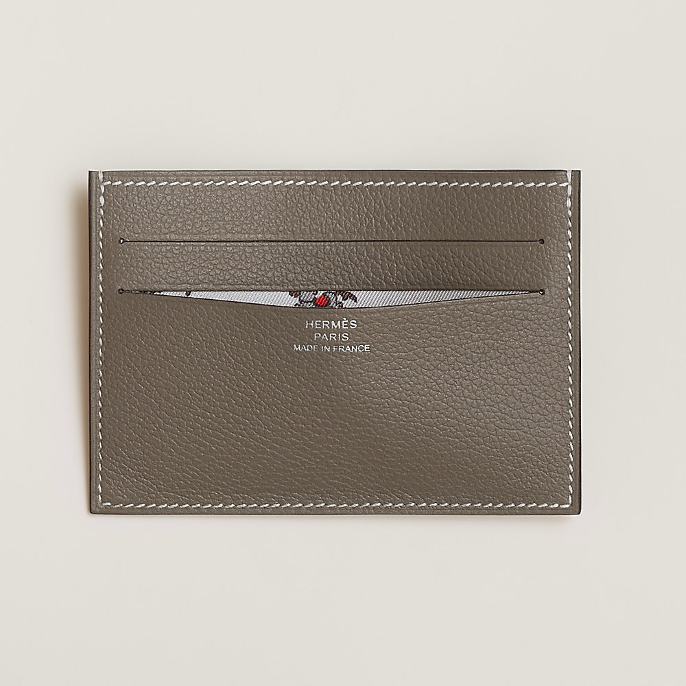 中古】良品 HERMES エルメス シチズン ツイル レザー カード ケース  