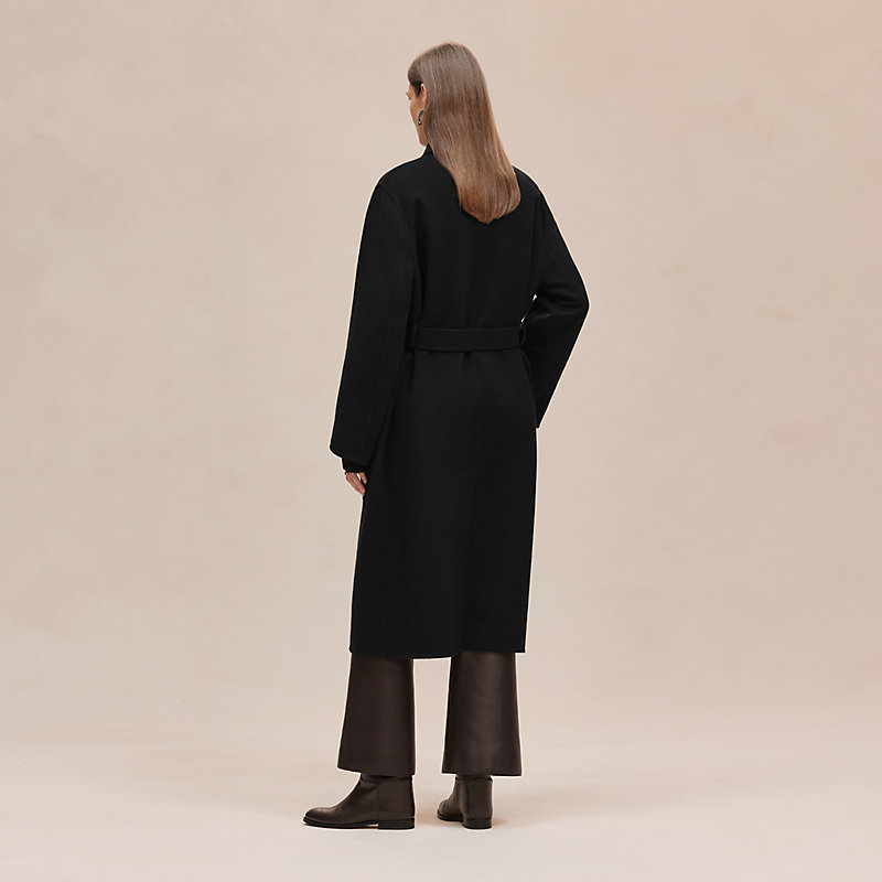 エルメス コート クルードセル カシミヤ ブラウン #34 06-7104 ガウン  