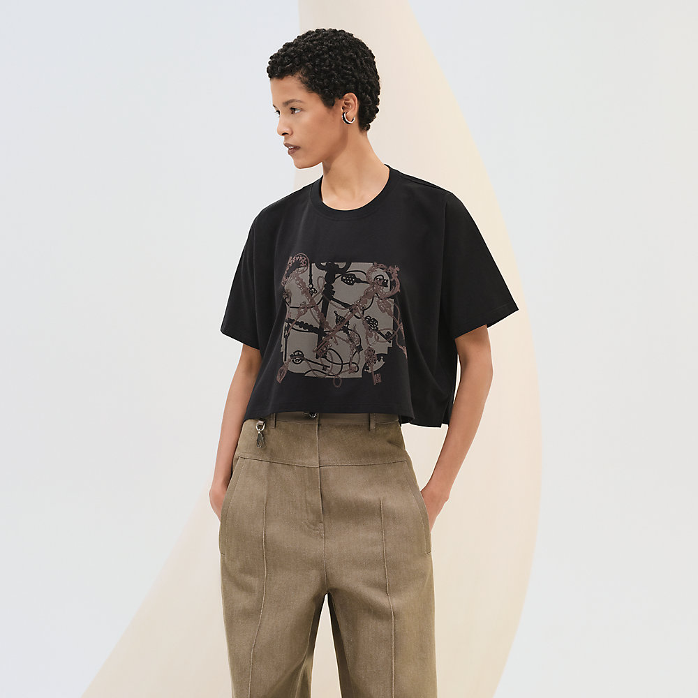 クロップドTシャツ 《カルトゥッシュ》 | Hermès - エルメス-公式サイト 