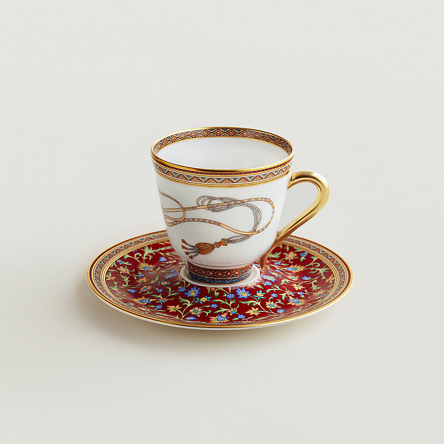 コーヒーカップ＆ソーサー 〈シュヴァルドリアン〉 | Hermès 
