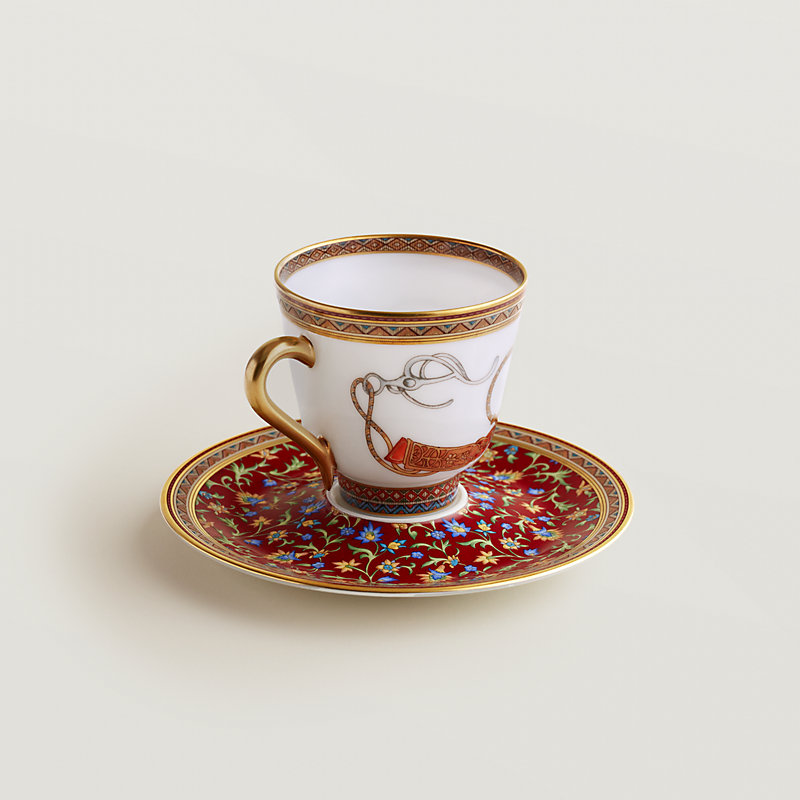 コーヒーカップ＆ソーサー 〈シュヴァルドリアン〉 | Hermès 