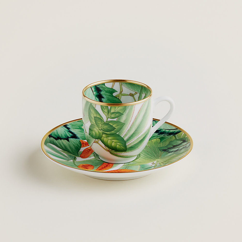 コーヒーカップ＆ソーサー 〈パシフォリア〉 | Hermès - エルメス-公式 