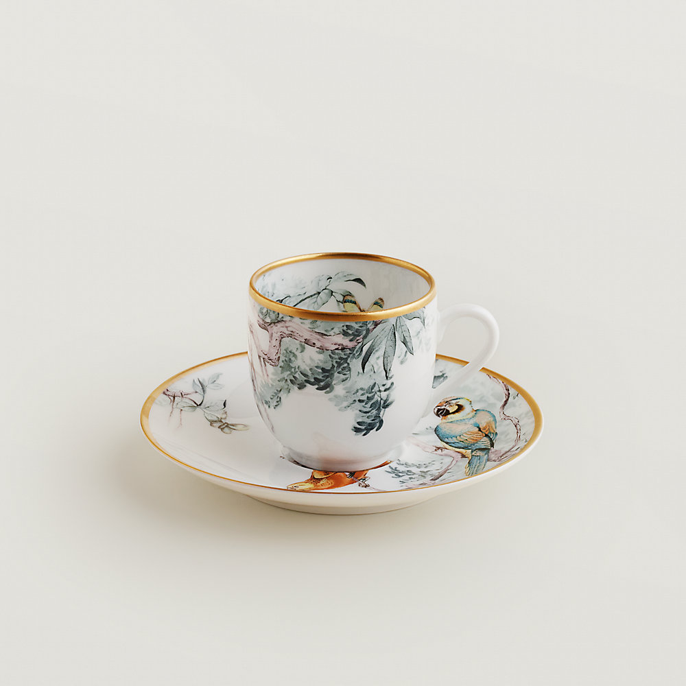 コーヒーカップ＆ソーサー 〈赤道直下のスケッチ〉 | Hermès 