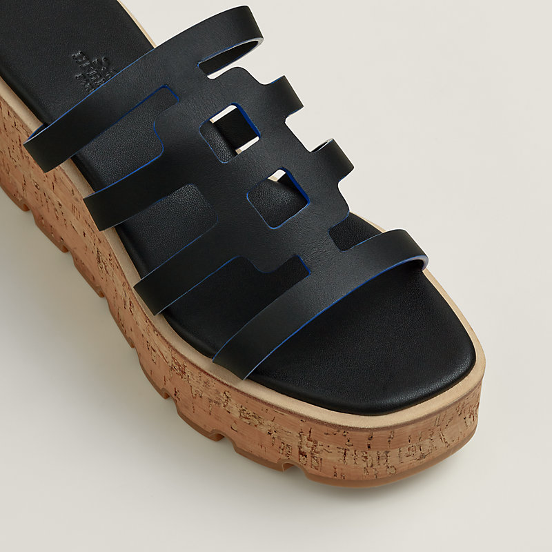 HERMES エルメス ベロア ベルベット ミュール サンダル バックル  