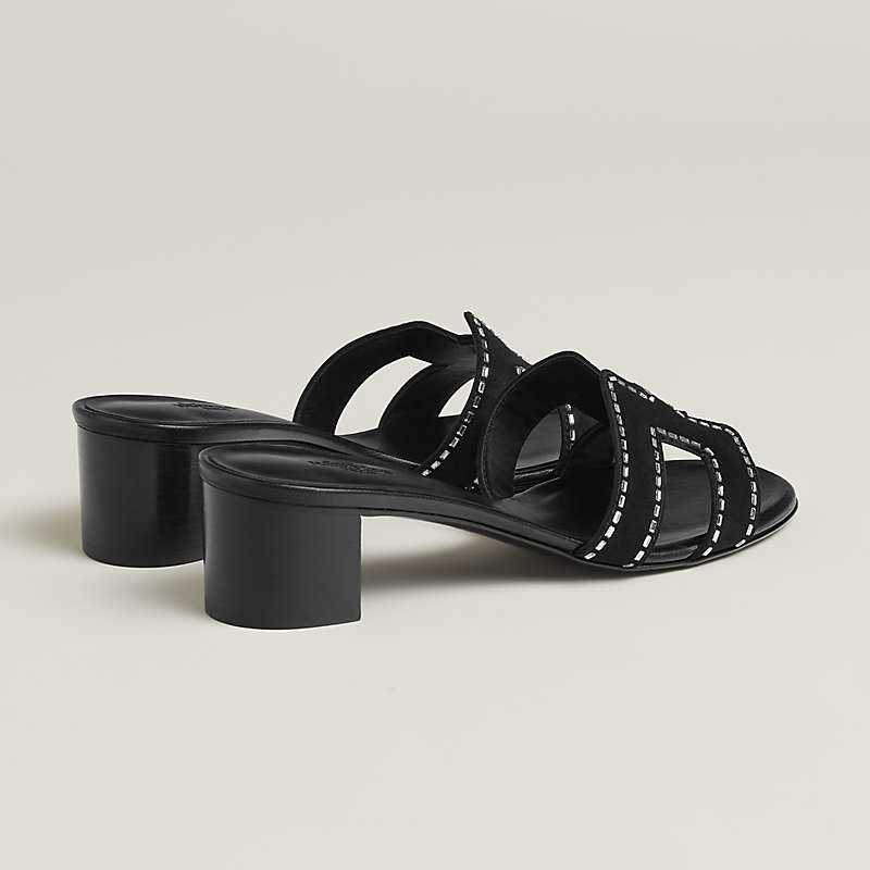 HERMES オアジス oasis 37.5 黒 サンダル 《オアジス》 - ブラック