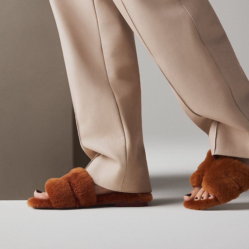 上*也様 Hermès ベージュ クロスストラップ サンダル エルメスHERMES 