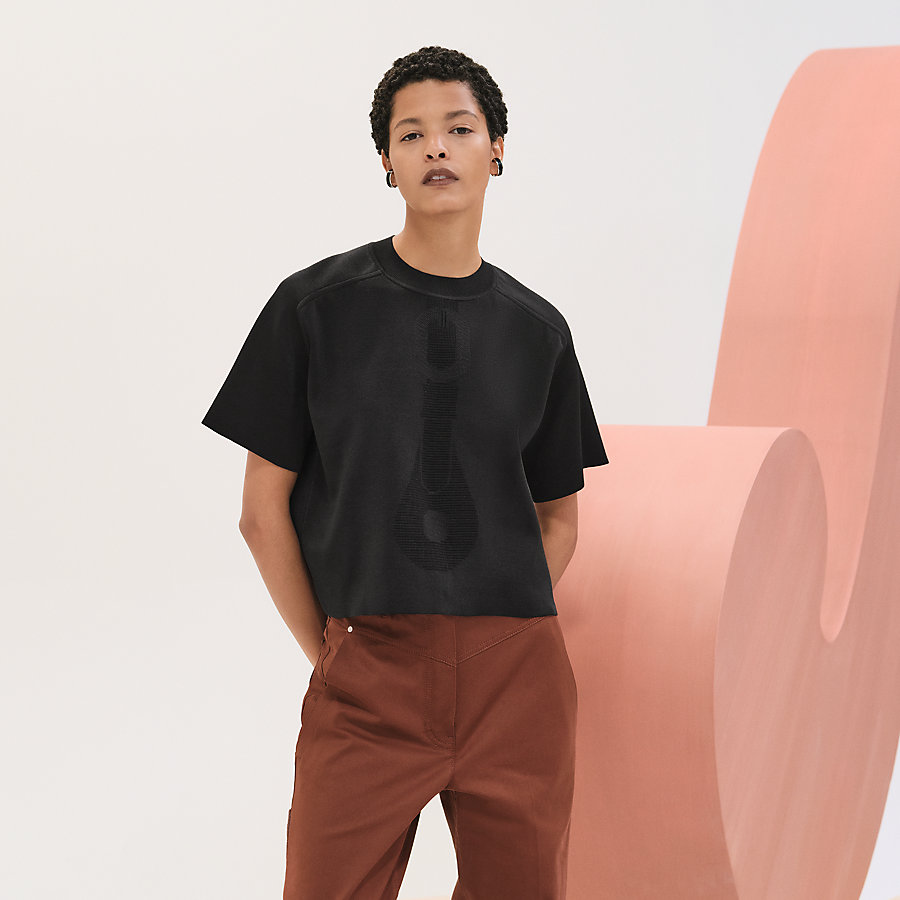 ショートスリーブニット 《コーチング・レリーフ》 | Hermès 