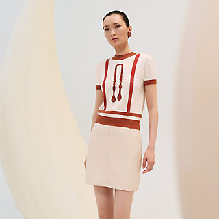 ショートスリーブニット-刺繍  