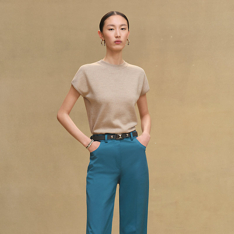 美品】HERMES 24春夏エルメスショートスリーブニットスコットランド  