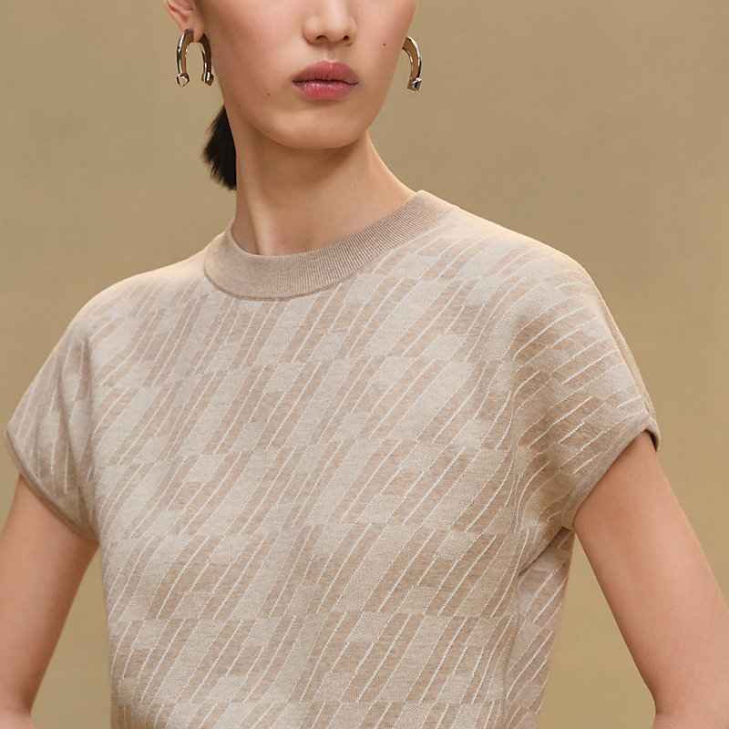 ショートスリーブニット - ベージュ | Hermès - エルメス-公式サイト  