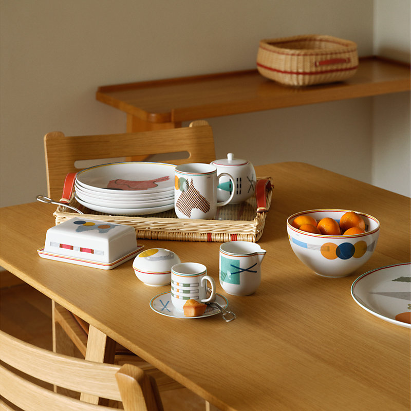 日本王者エルメス　シアンダレ　シアンクーラン　ディナー皿6枚スープシリアル皿6枚 食器
