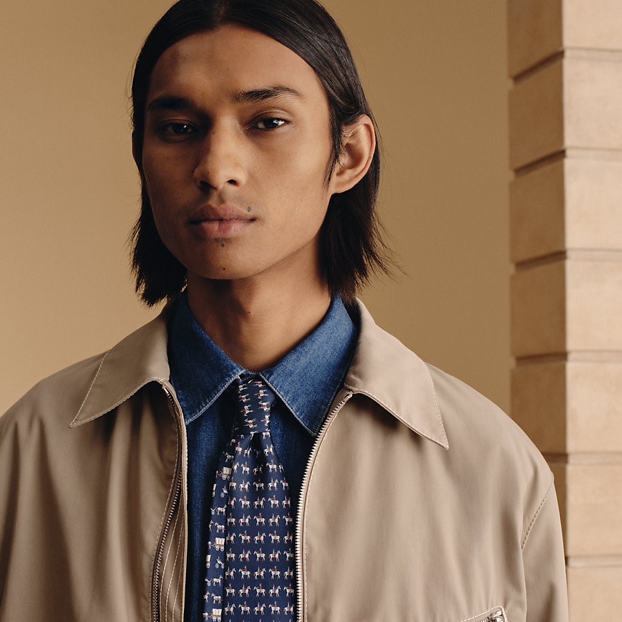 ☆ HERMES エルメス ネクタイ ゴールド ソリッドタイ ウール シルク - 小物