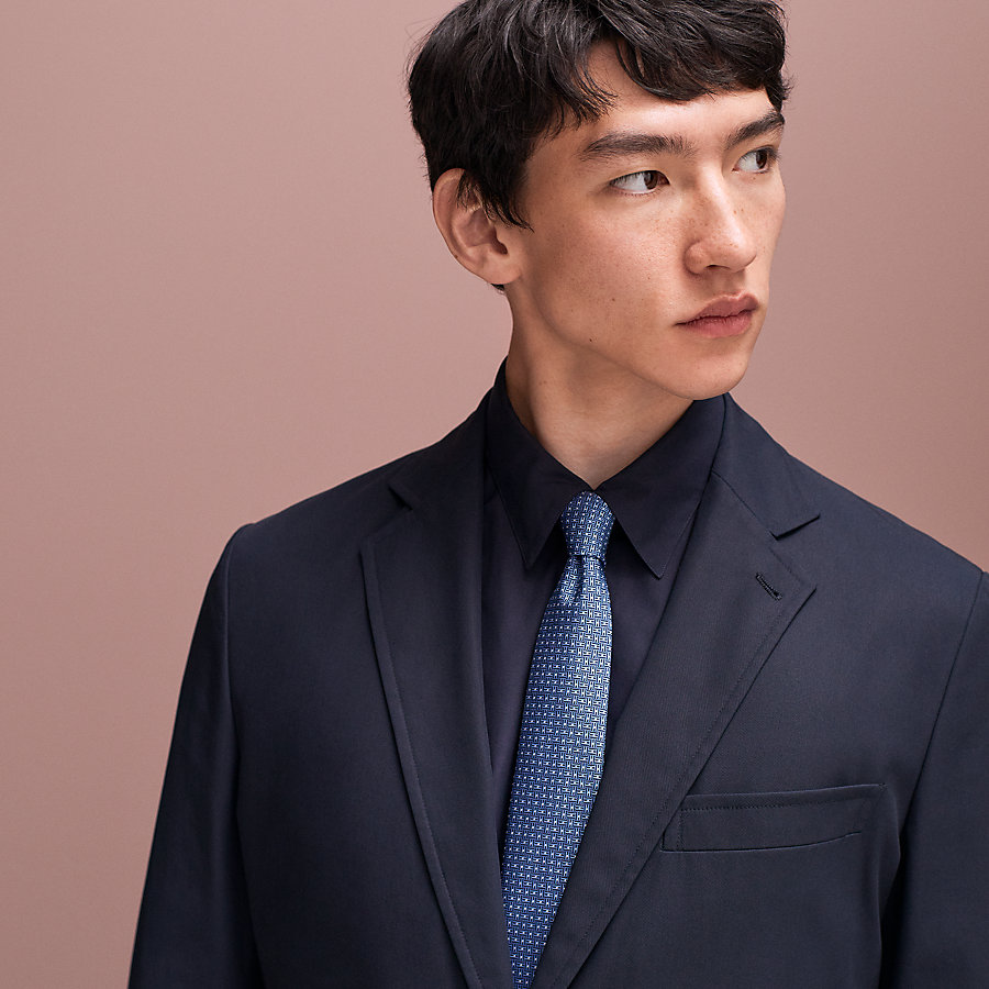 HERMÈS ネクタイ ネイビー シルク エルメス HERMES（HERMES 人気 