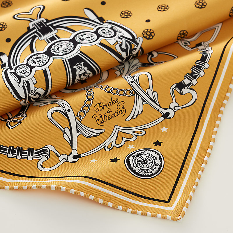 【1円】HERMES エルメス 17AW バンダナ　COACHING ブラック系 [240001195190]【中古】レディース【同梱不可】 月間優良ショップ 8度受賞 新品 エルメス HERMES Paris