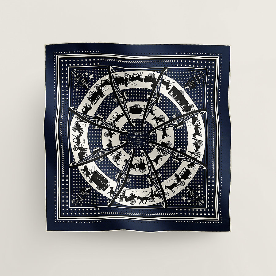 シルクバンダナ-《車輪でめぐる  