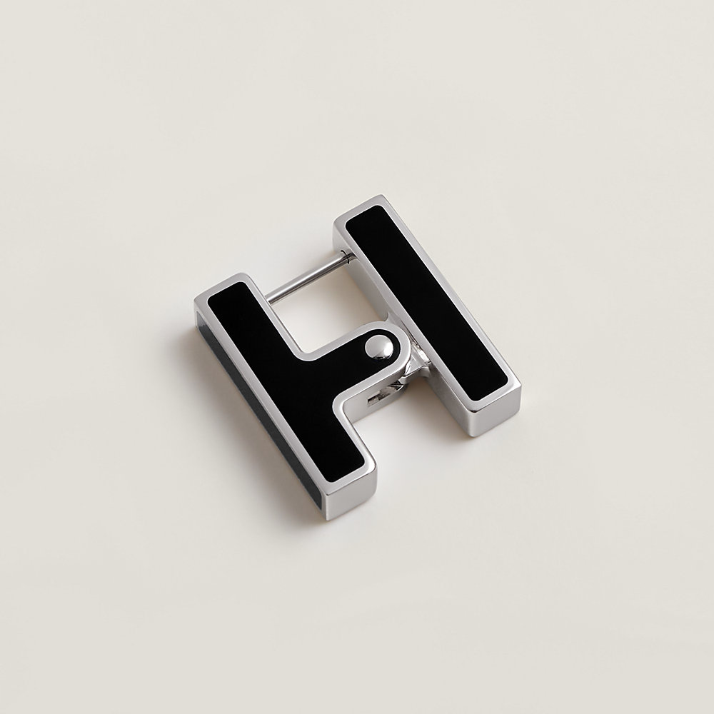 シングルピアス 《H》 - ブラック | Hermès - エルメス-公式サイト