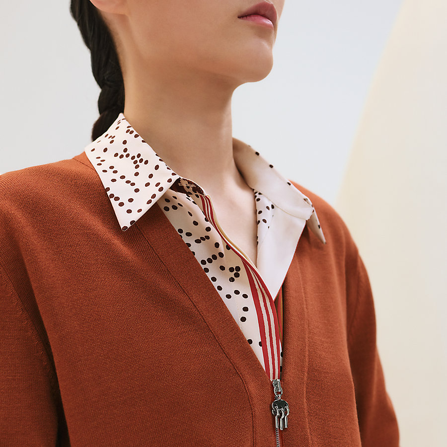 HERMES エルメス ジップカーディガン セーター メンズ （ジップアップ  