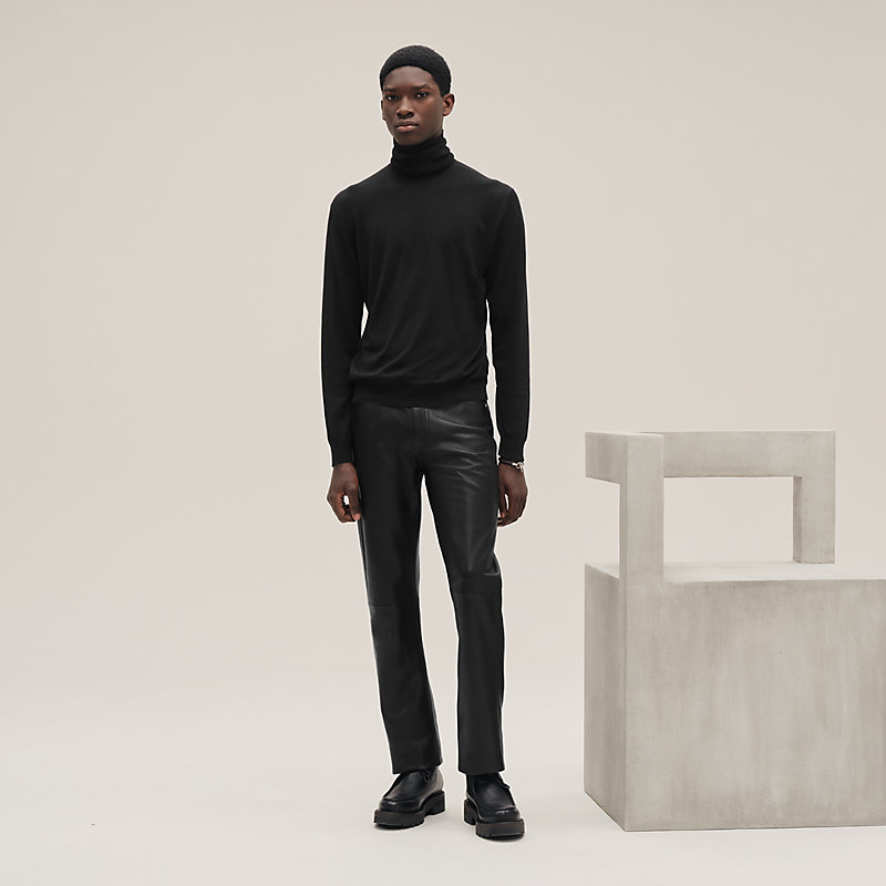 値下　エルメス　HERMES メンズ　タートルネック　セーター　Lサイズブラック