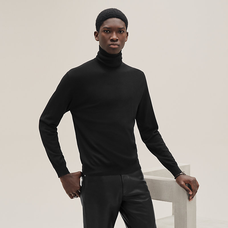 値下　エルメス　HERMES メンズ　タートルネック　セーター　Lサイズブラック