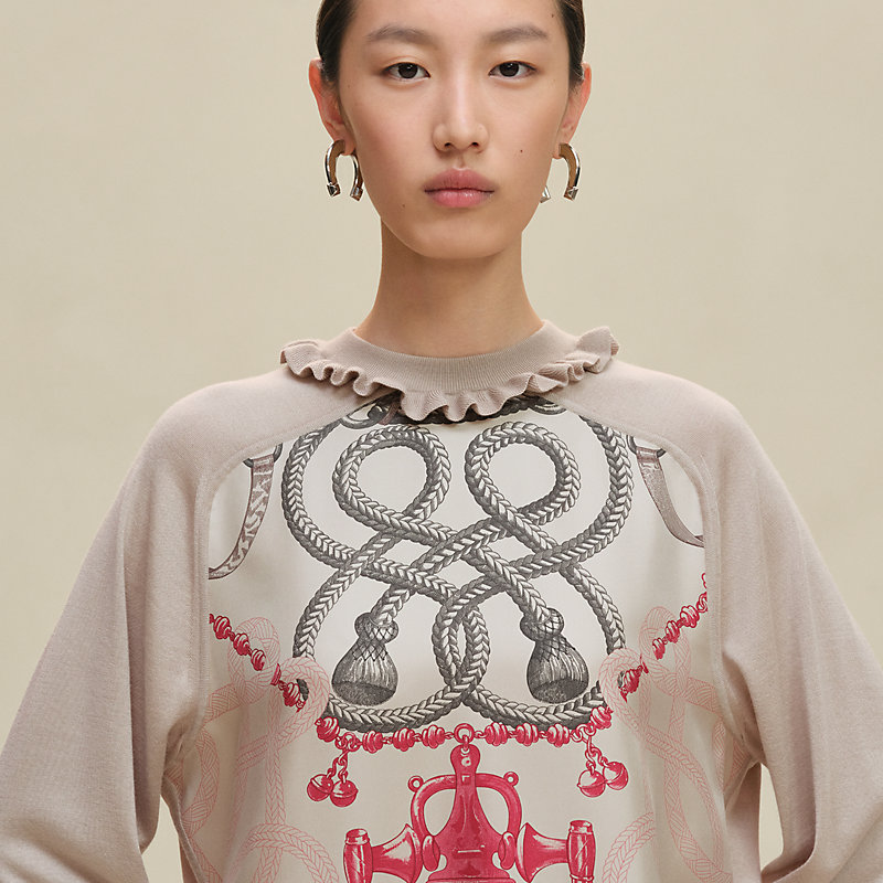 HERMES ツイルレーヌ・ロングスリーブニット ツイルレーヌ・ロング 