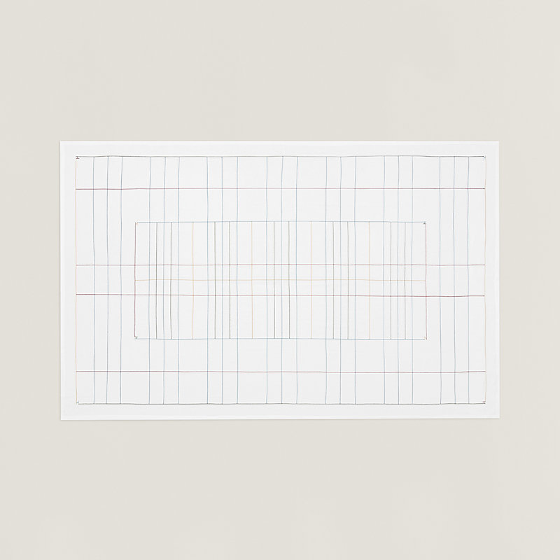 テーブルクロス 《アンテルリーニュ》 PM - ホワイト | Hermès 