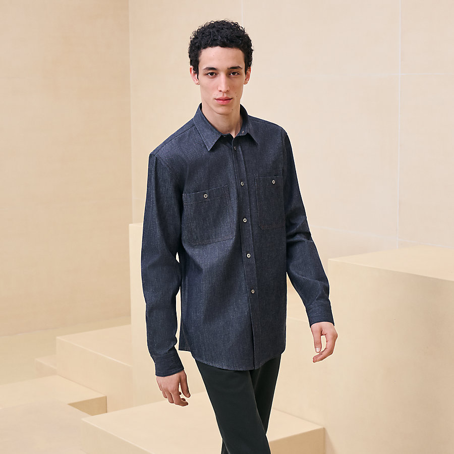 デニムシャツ-スポーティー  