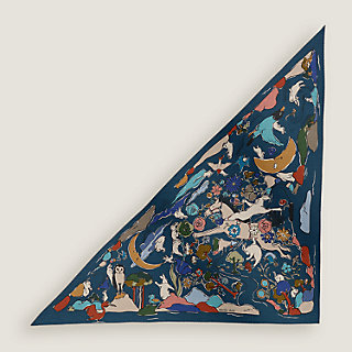 トライアングル ジェアン《千と一のウサギ》 - ブラック | Hermès 