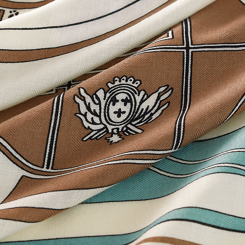 トライアングル ジェアン カシミアシルク 《エクスリブリス》 | Hermès 