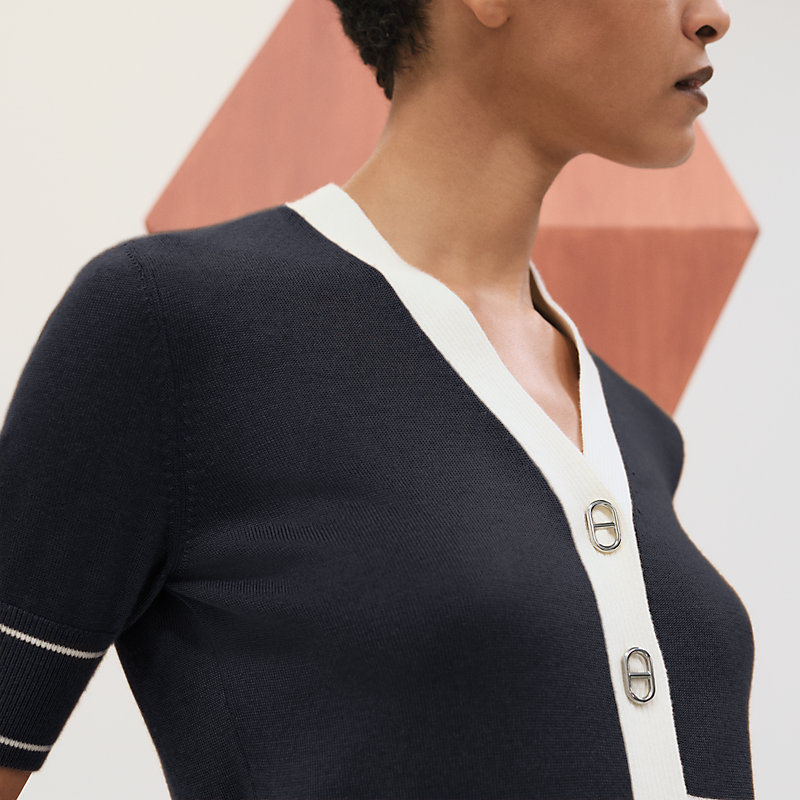 ニットカーディガン 《シェーヌ・ダンクル》 - ブルー | Hermès  