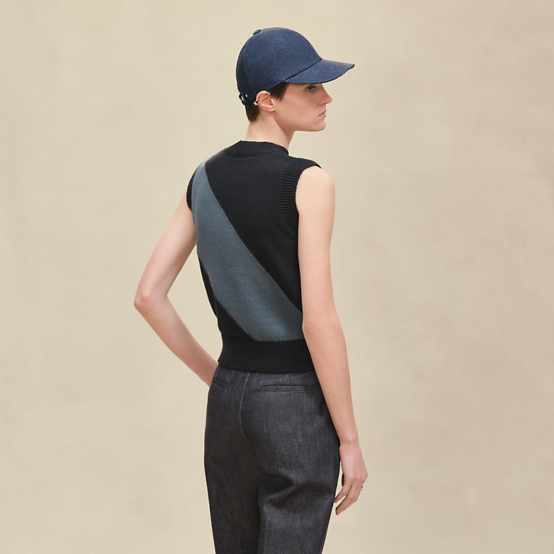 最終価格❣️HERMES ノースリーブシルクシャツ 影絵遊び 36 【公式通販】