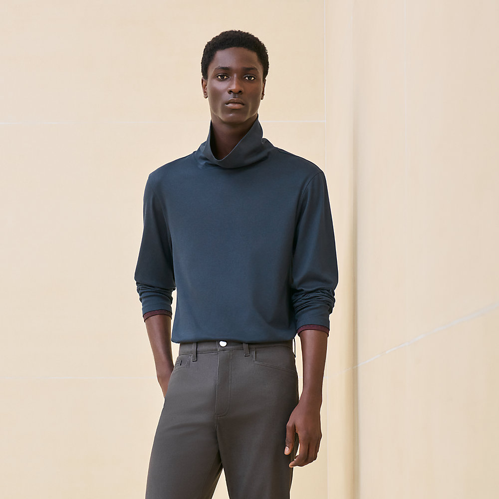 エルメス ディテール サドルステッチ Tシャツ グレー L ファッション