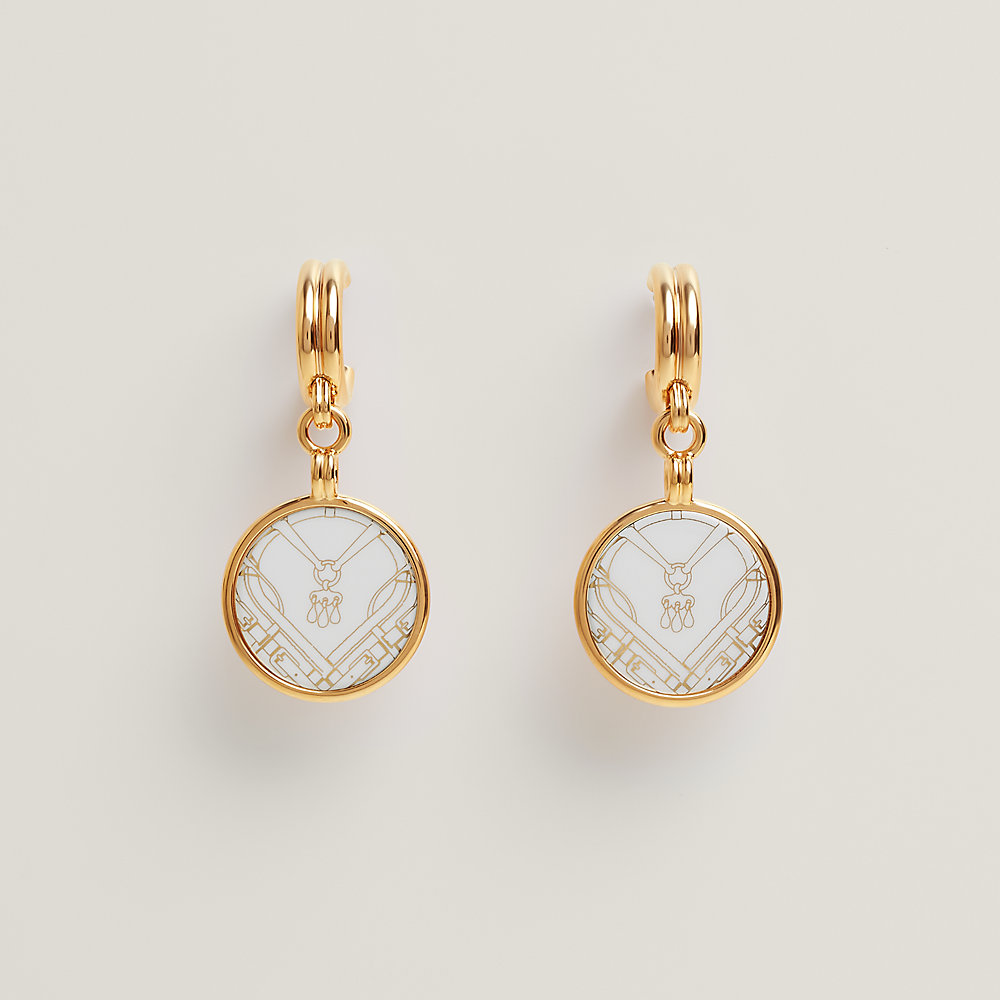 ピアス 《馬銜》 - ホワイト | Hermès - エルメス-公式サイト