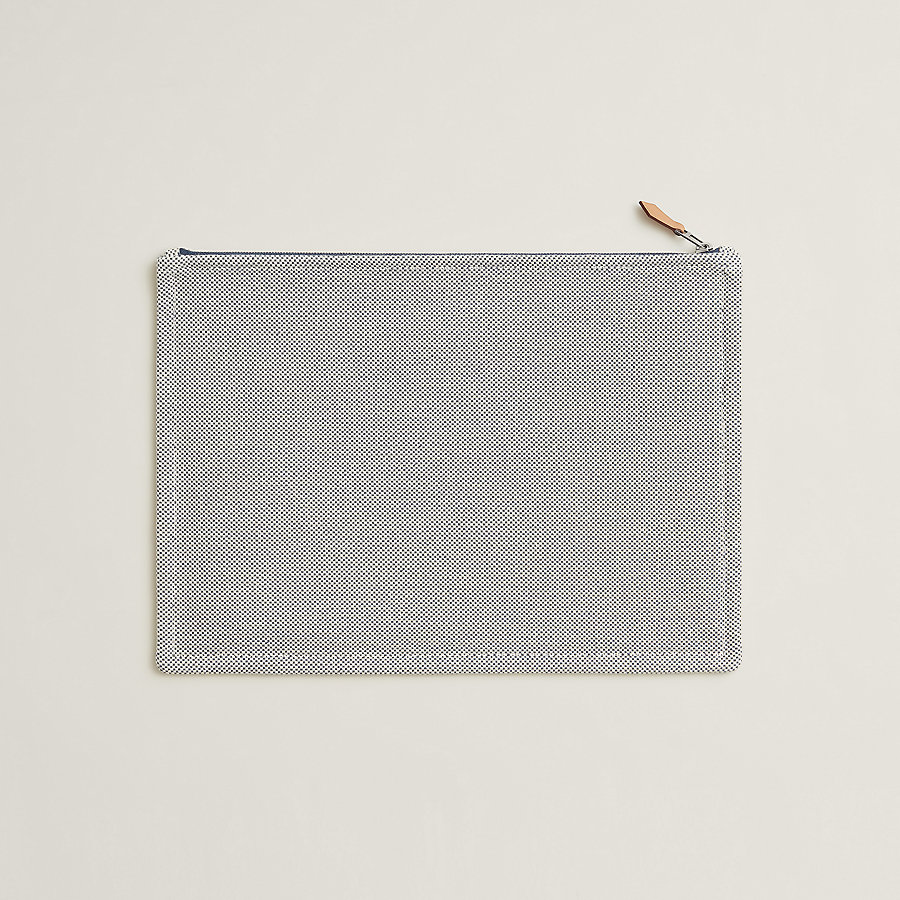 フラットポーチ 刺繍入り 《Hラビリンス》 GM | Hermès - エルメス