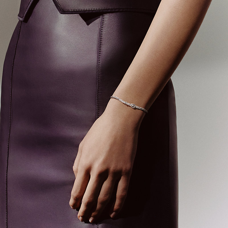 ブレスレット 《エトリヴィエール・グルメット》 ダイヤ WG | Hermès  