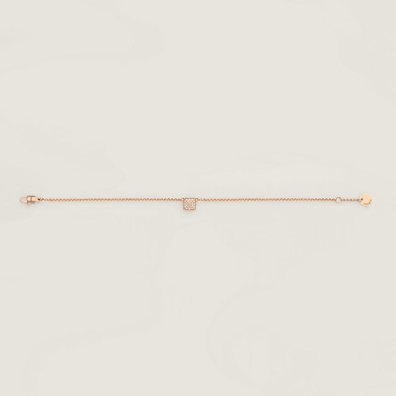 ブレスレット 《エルメス・クルー・ドゥ・H》 PM 1チェーン ダイヤ PG  