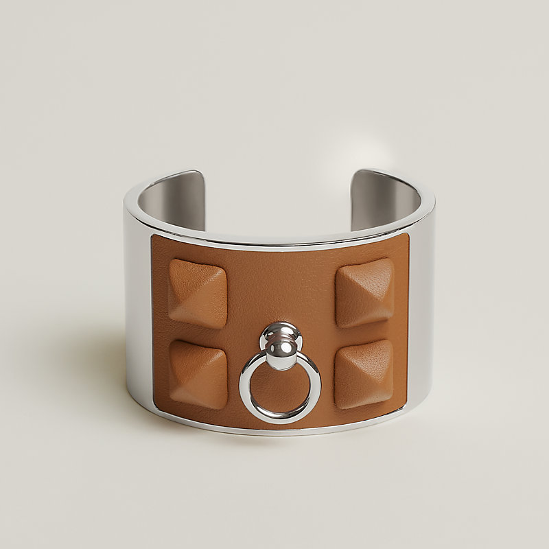美品】HERMES コリエ・ド・シアン メドール ゴールドスタッズレザー 