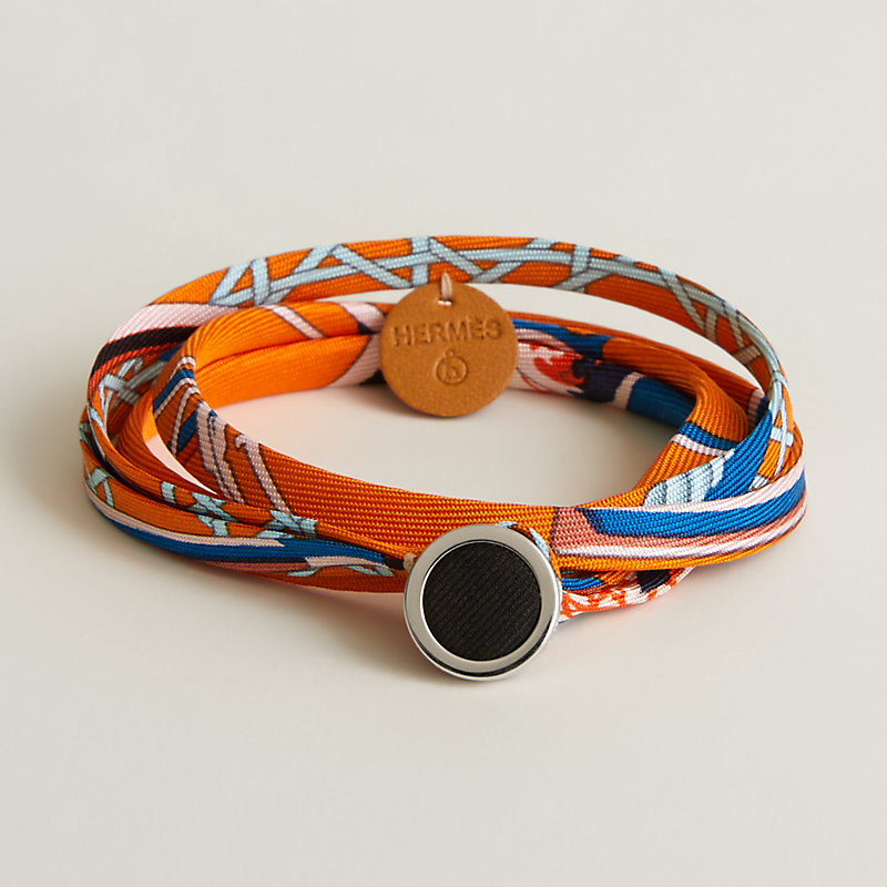 HERMES シルクブレスレット ドゥブルトゥール セリエ petit h 