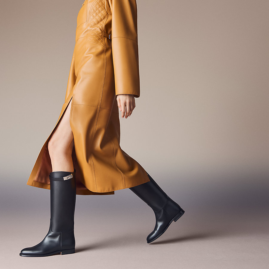 Hermes エルメス ショートブーツ ブラック 掘り サイズ40