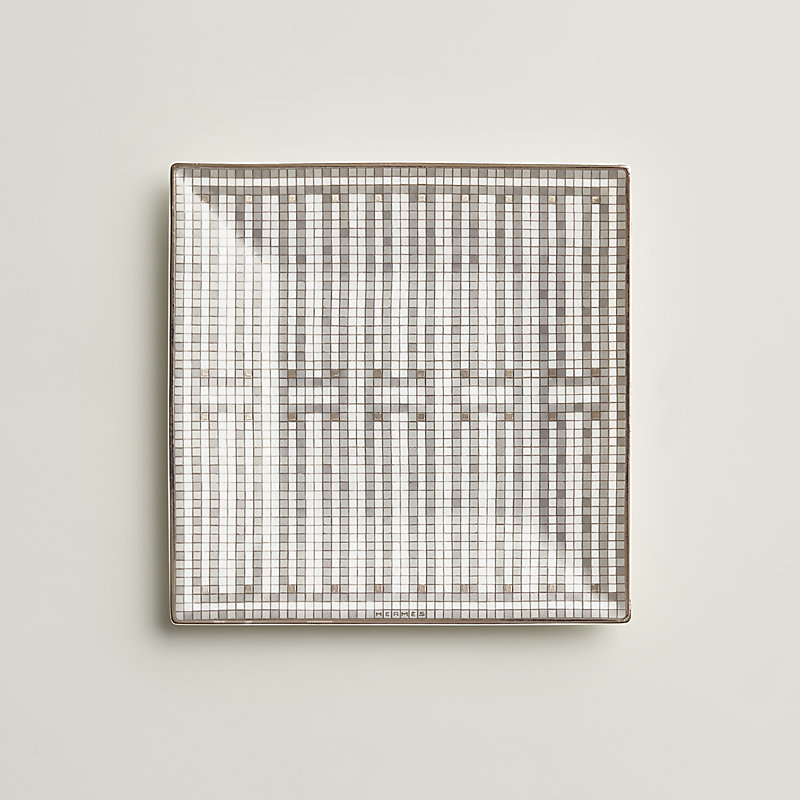 m*様 新品 2枚 HERMES エルメス〈モザイク24〉プラチナ シリアルプレ 2 