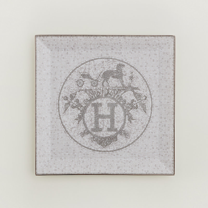 新品未使用】HERMES プチカレNO4 モザイク24 プラチナ 食器 プチカレ 