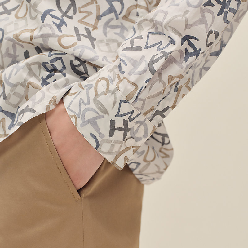 プリントシャツ 《カリグラフィ・エケストル》 | Hermès - エルメス 