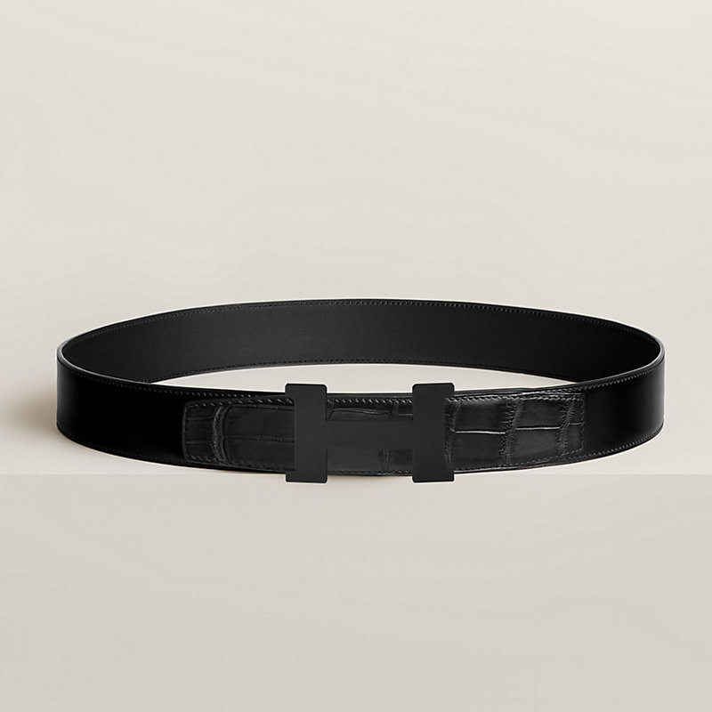 超美品 HERMES 黒アビレディースベルト ベルトバックル 《コンスタンス 