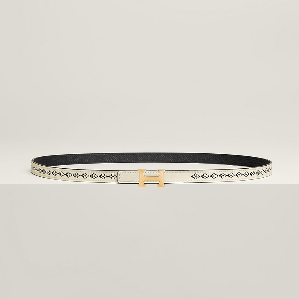 ベルトバックル 《ミニH》 & レザーベルト 《トレッフル》 13 mm  