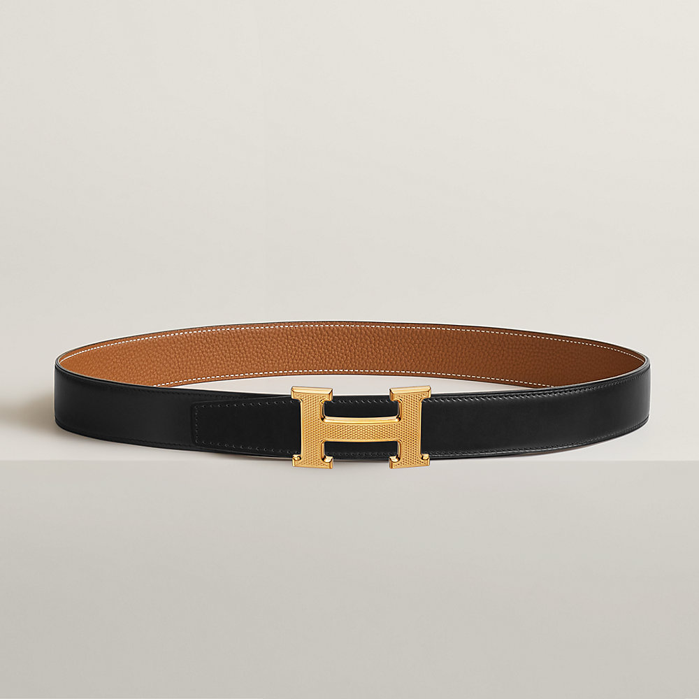 ベルトバックル 《Hギヨシェ》 & レザーベルト（キット） 32 | Hermès 