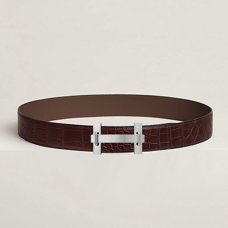 ベルトバックル 《Hジャンピング》 & レザーベルト 38 mm | Hermès 