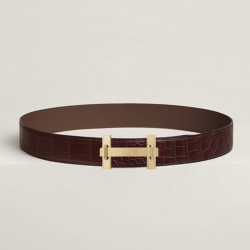ベルトバックル 《Hジャンピング》 & レザーベルト 38 mm | Hermès 