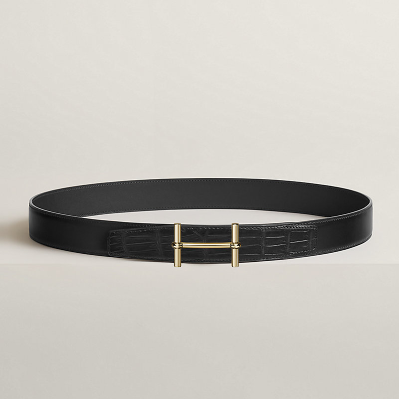 ベルトバックル 《Hダンクル》 & レザーベルト 32 mm | Hermès 