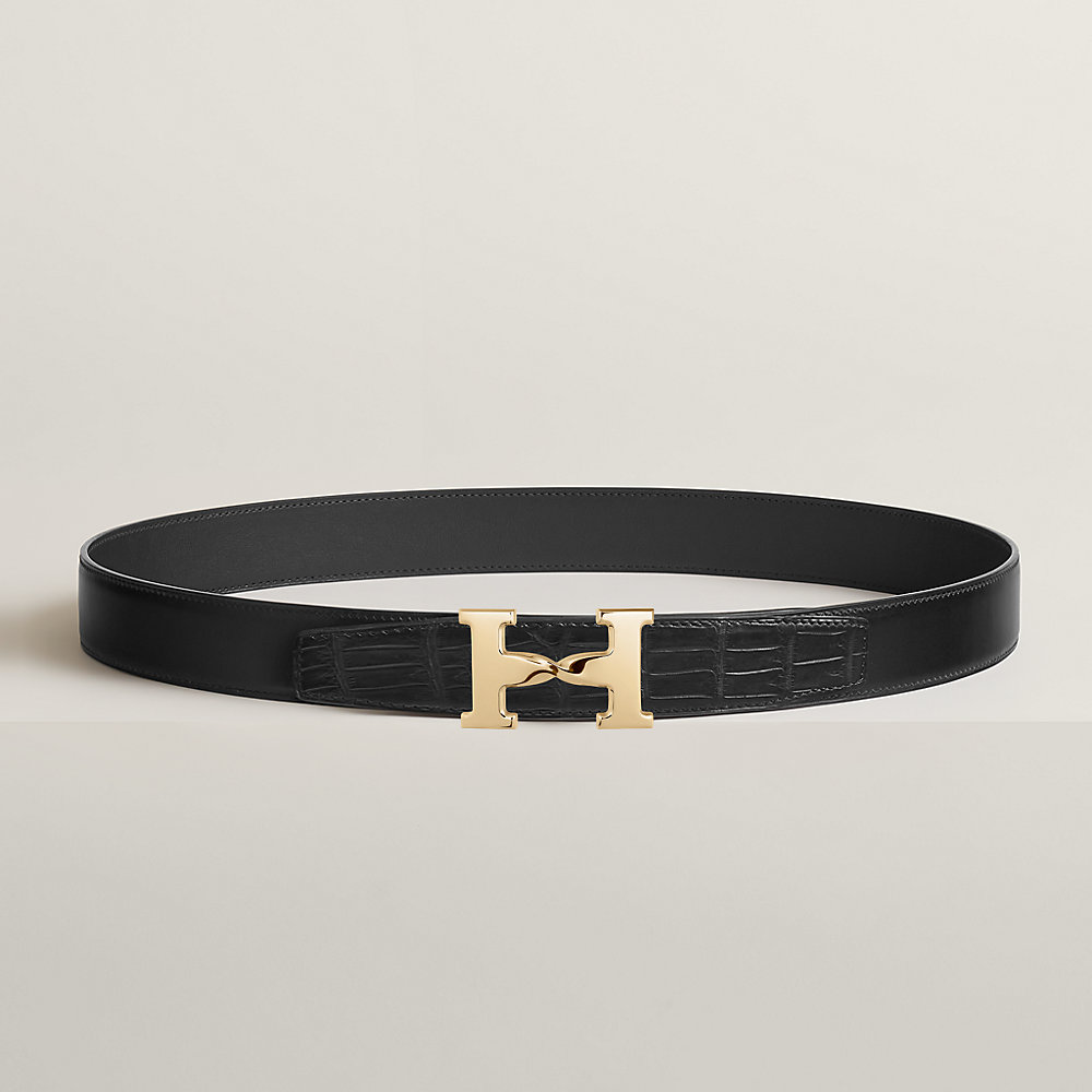 ベルトバックル 《Hツイスト》 & レザーベルト 32 mm | Hermès 