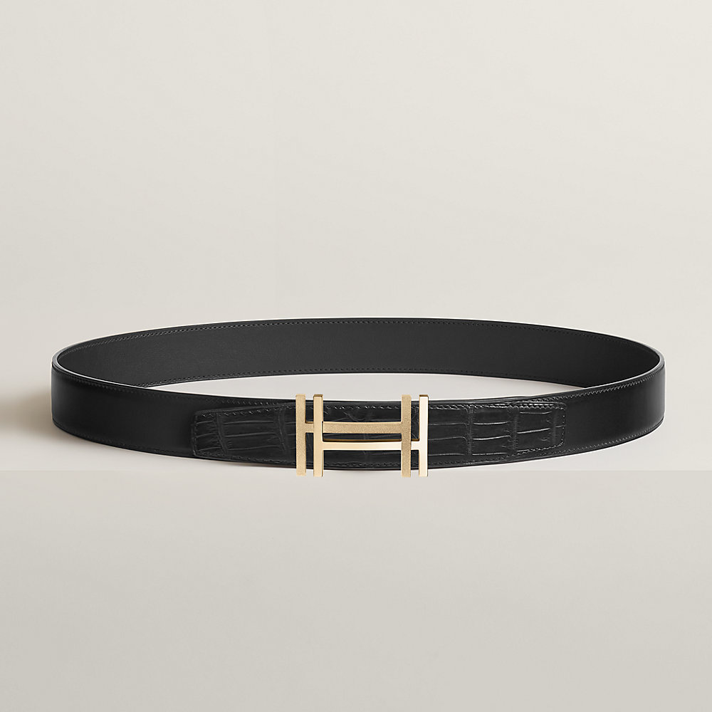 ベルトバックル 《H・オ・カレ》 & レザーベルト 32 mm | Hermès 